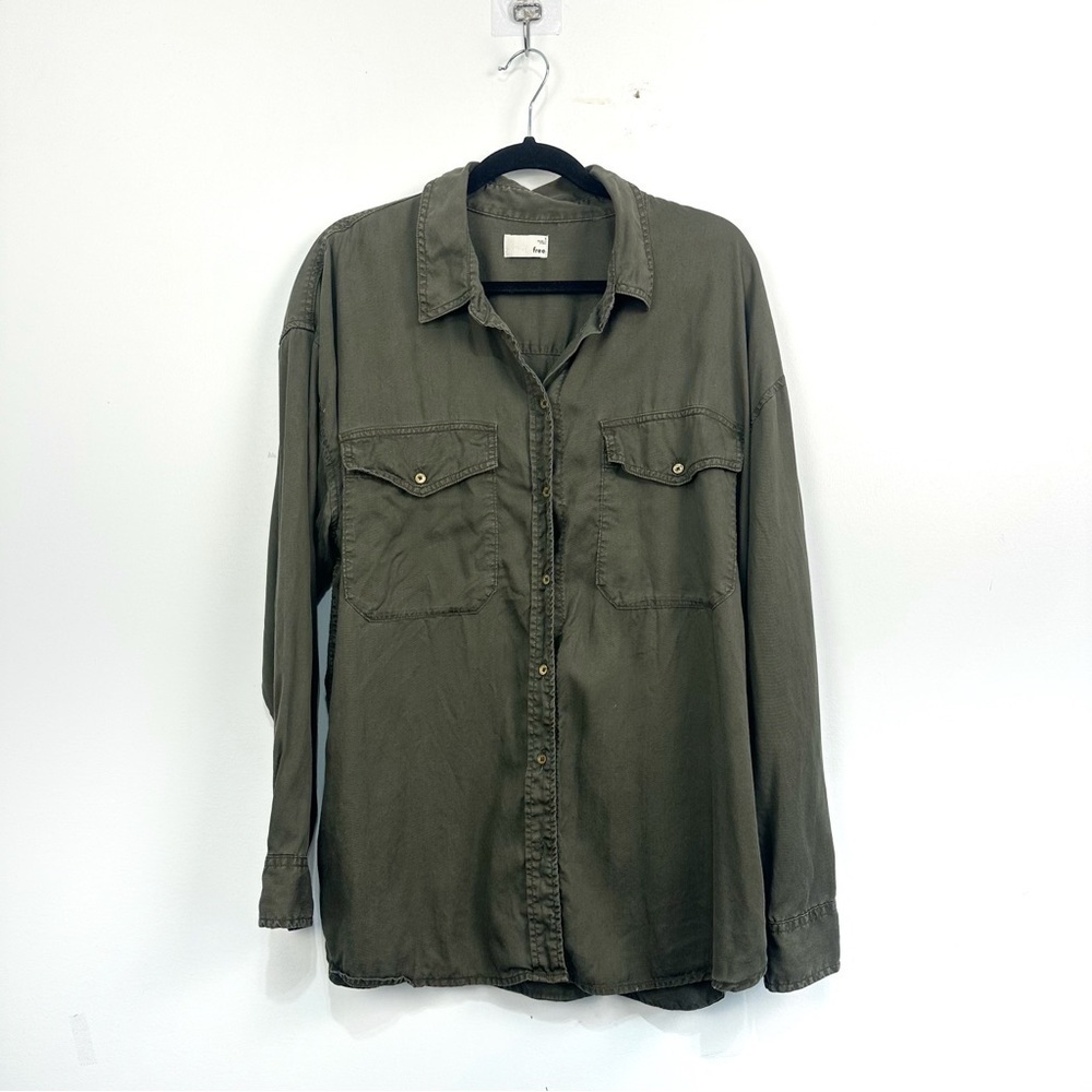 Aritzia Wilfred Free Lyocell Long Sleeve Button Down Shirt